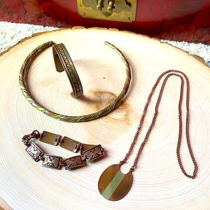 VINTAGE 4 Piece Mixed Metal and Copper Set!!